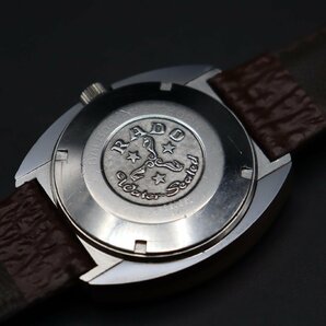 RADO BALBOA BREITHORN ラドー バルボア ブライトホルン 自動巻 超硬ケース 星型カットガラス 赤赤デイト 新品ベルト アンティーク メンズの画像7