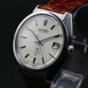 SEIKO GS HI-BEAT 36000 セイコー グランドセイコー 6145-8000 自動巻き デイト GSメダリオン 1968年製 諏訪 新品革ベルト メンズ腕時計