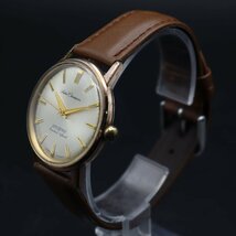 希少 SEIKO CHAMPION セイコー チャンピオン J13040 手巻き 19石 タツノオトシゴ EGPケース 1960年代 新品革ベルト アンティーク メンズ_画像2