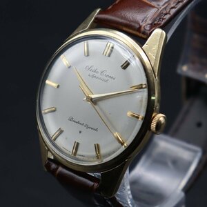 OH済 SEIKO Cronos Special セイコー クロノス スペシャル 15039 手巻 GOLD FILLEDケース 23石 新品革ベルト アンティーク メンズ