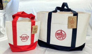 【新品・希少/正規品（タグ付）】TRADER JOE'S（トレーダージョーズ） トートバッグ（レギュラーサイズとミニのセット）