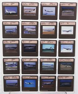 ■2000年前後 AIRLINE スライド 欧州 20枚 AIRBUS/MD etc 35mm リバーサルフィルム HCLマウント ボジ 飛行機 民間機 Velvia/Provia/Kodach