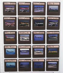 ■2000年前後 AIRLINE スライド 特別塗装機 20枚 35mm リバーサルフィルム HCLマウント ボジ 飛行機 民間機 Velvia/Provia/Kodachrome