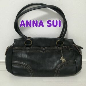 【美品】ANNA SUI　アナスイ　トートバッグ　レザー　黒　ブラック　