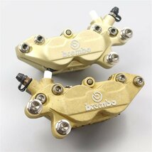 ♪DUCATI/900SS 純正 ブレンボ 4POT フロントブレーキキャリパー 40mm チタンボルト付き (D0313A06) 400SS取り外し_画像1