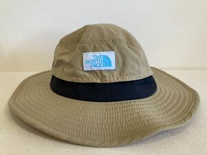  beautiful goods / North Face / ho laizn hat / Kids /50~53cm/KM/NNJ02006/ beige / sun shield hat / hat / water-repellent ./UV cut / postage 230 jpy 