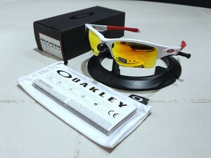 正規品 新品 OAKLEY QUARTER JACKET オークリー クォーター ジャケット FIRE IRIDIUM ファイヤー イリジウム POLISHED WHITE サングラス