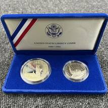 G2【完美品】UNITED STATES LIBERTY COIN 1886-1986 銀貨 シルバー プルーフ silver 自由の女神_画像2