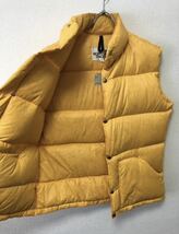 70's THE NORTH FACE 茶タグ　ダウンベスト イエロー L_画像6