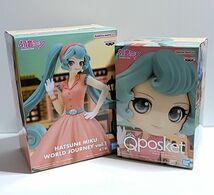 未開封 初音 ミク WORLD JOURNEY vol.1 フィギュア 2体セット Hatsune Miku Q posket Figure Qposket_画像1