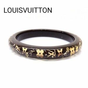 LOUISVUITTON ルイヴィトン バングル M65662 ブラスレ・アンクルージョン モノグラム ダークブラウン ゴールド