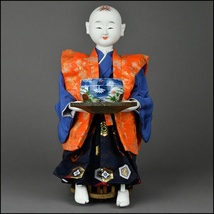 日本人形【半屋春光】江戸からくり 茶運び人形 共箱 ゼンマイ式 _画像2