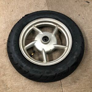 a Vino front wheel Dunlop new goods tire assembly . settled D307 valve(bulb) new goods 90/90-10 SA26J/37J