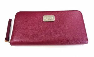  Tod's round fastener long wallet TOD'S plate wine red × navy 