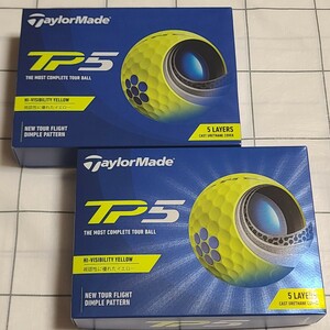 TaylorMade テーラーメイド TP5 イエロー ゴルフボール 2021年モデル 2ダース