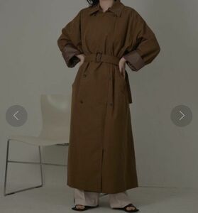 collar arrange trench coat lawgy ベルトなし 襟2パターン ロングトレンチコート ワークコート 