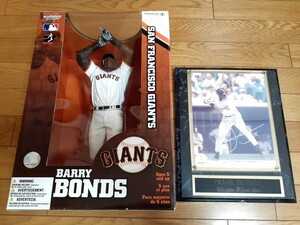 MLB マクファーレン【12インチ】フィギュア BARRY BONDS バリー・ボンズ 特大サイズ McFARLANE おまけトーマス直筆サイン入フォトフレーム