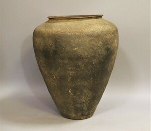 中国古玩　戦国時代印紋硬陶壺　前475年～前221年
