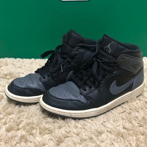 NIKE JORDAN1 MID DARK GREY 554724-041ナイキ エアジョーダン1 ミッド ダークグレー　シャドウ