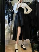 2020AW コムコム コムデギャルソン　スカート　ブラック 黒 Sサイズ　ポリエステル　ロングスカート ウエストゴム_画像9