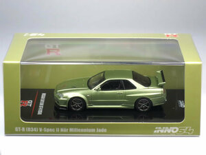 INNO Models 1/64 日産 スカイライン GT-R (R34) V-Spec II Nur ミレニアムジェイド (IN64-R34VS-MJADE)