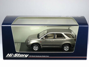 ハイストーリー 1/43 トヨタ ハリアー 3.0 FOUR G Package 1997 スパークリングゴールドメタリック (HS449GL)