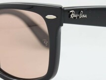 訳ありケースなし Ray-Ban レイバン RB2140F-601/4B 52サイズ サングラス WAYFARER ウェイファーラー ブラック ライトブラウン 6014Bピンク_画像7