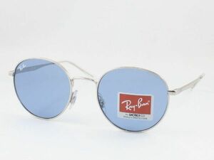 訳ありケースなし Ray-Ban レイバン RB3681-003/80 サングラス ライトブルー ライトカラー ボストン 丸メガネ ラウンドメタル系 00380