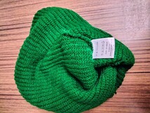 ニットキャップ　ビーニー　グリーン　フルーツオブザルーム　緑 帽子 CAP ニット帽_画像5