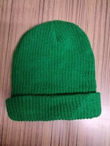 ニットキャップ　ビーニー　グリーン　フルーツオブザルーム　緑 帽子 CAP ニット帽_画像2