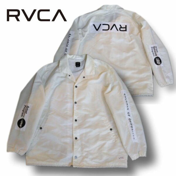 【極上品】ルーカ　RVCA　パッチ　プリント　XLサイズ　大きいサイズ　超希少　完売品　 コーチジャケット　 ナイロンジャケット