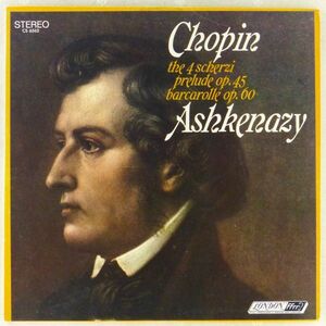 ■Vladimir Ashkenazy（ウラディーミル・アシュケナージ）｜Chopin The 4 Scherzi Prelude, Op.45 / Barcarolle, Op.60 ＜LP 1968年 US盤＞