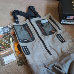 SIMMS シムス G4Z STOCKIGFOOT WADERS ストッキングフット ウェーダー JMサイズ 19 G4Z ゴアテックスプロ フロントジップ 渋谷サンスイ購入