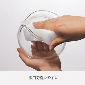 HARIO(ハリオ) 茶茶急須 透明 実用容量450ml 丸 電子レンジ対応 CHJMN-45Tの画像5