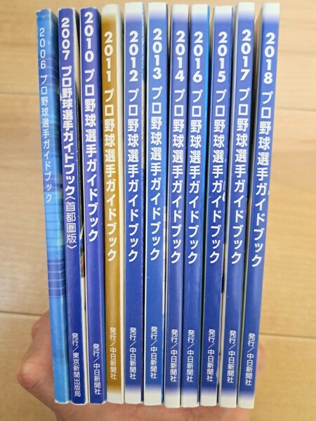 プロ野球選手名鑑2006～2007、2010～2018中日ドラゴンズ中日スポーツ