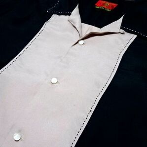 稀少 CREAM SODA 80s-90s vintage original Rayon Shirt / クリームソーダ 50s ロカビリーシャツ クロピン 開襟 金タグ 当時物 メンズの画像10