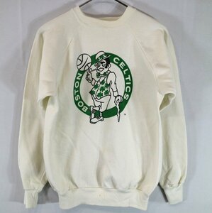 80年代 USA製 TRENCH NBA ボストン・セルティックス スウェット プロチーム バスケットボール ホワイト (メンズ M) O1978 中古 古着