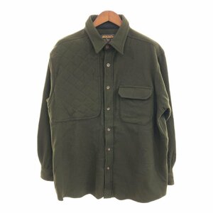 WOOLRICH ウールリッチ ハンティングシャツ トップス アウトドア オリーブ (メンズ XL) 中古 古着 P9777