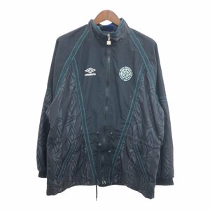 90年代 umbro アンブロ セルティックFC ジャケット アウター スポーツ プロチーム ブラック (メンズ XL) 中古 古着 P8411