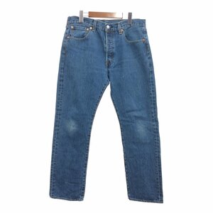 Levi's リーバイス 501 ストレート デニムパンツ ボトムス アメカジ カジュアル ブルー (メンズ 32/30) 中古 古着 P9842