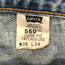 2000年代〜 Levi's リーバイス 560 テーパード デニムパンツ ボトムス アメカジ カジュアル ブルー (メンズ 38/34) 中古 古着 P9940_画像6