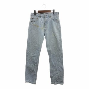 90年代 USA製 Levi's リーバイス 501 ストレート デニムパンツ ボトムス アメカジ カジュアル ブルー (メンズ 30/30) 中古 古着 P9856