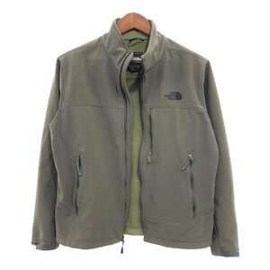 THE NORTH FACE ノースフェイス ソフトシェル ジャケット アウター アウトドア カジュアル カーキ (メンズ M) 中古 古着 P9908