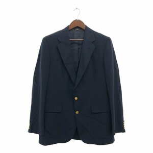 90年代 USA製 RALPH LAUREN ラルフローレン 紺ブレ テーラード ジャケット アイビールック ネイビー (メンズ L相当) 中古 古着 P9919