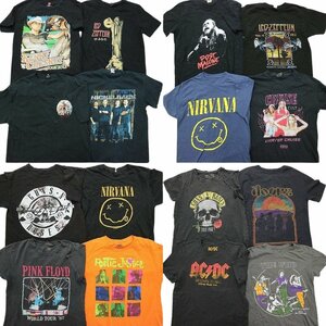 古着卸 まとめ売り 音楽・バンド 半袖Tシャツ 16枚セット (メンズ M ) レッドツェッペリン ガンズ TS19 MR7463 1円スタート