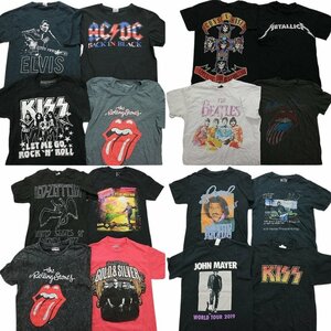 古着卸 まとめ売り 音楽・バンド 半袖Tシャツ 16枚セット (メンズ XS /S ) ビートルズ ガンズ TS19 MR7469 1円スタート