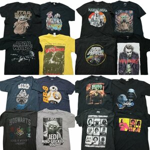 古着卸 まとめ売り 映画・ドラマ 半袖Tシャツ 16枚セット (メンズ M ) スターウォーズ ハリーポッター TS11 MR8594