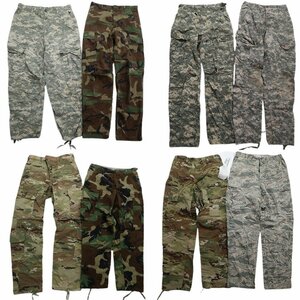 古着卸 まとめ売り フィールドパンツ 米軍実物 ミリタリー 8枚セット (メンズ S ) ウッドランドカモ デジタルカモ MR8253 1円スタート