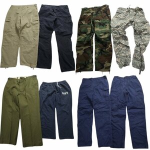 古着卸 まとめ売り 米軍実物・民間 ミリタリー 8枚セット (メンズ M /L ) カーゴパンツ スウェットパンツ MR8227 1円スタート