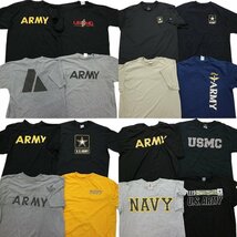 古着卸 まとめ売り ミリタリー 半袖Tシャツ 16枚セット (メンズ L ) NAVY ARMY USMC TS28 MR7879 1円スタート_画像1